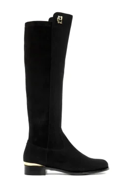 Holland Cooper Gifts For Her|Footwear-Albany Knee Boot Black