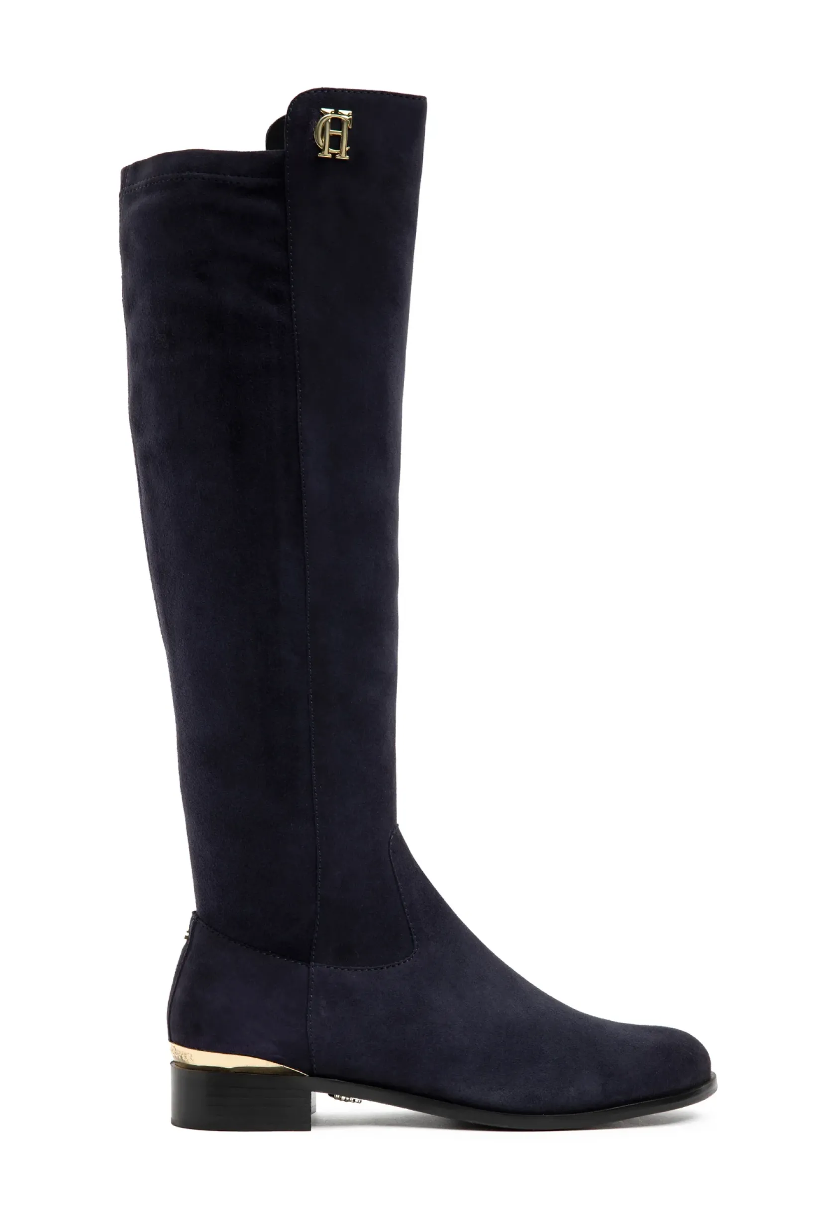Holland Cooper Gifts For Her|Boots-Albany Knee Boot Ink Navy Suede
