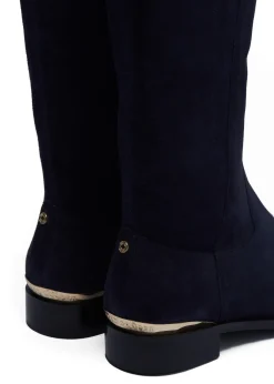 Holland Cooper Gifts For Her|Boots-Albany Knee Boot Ink Navy Suede