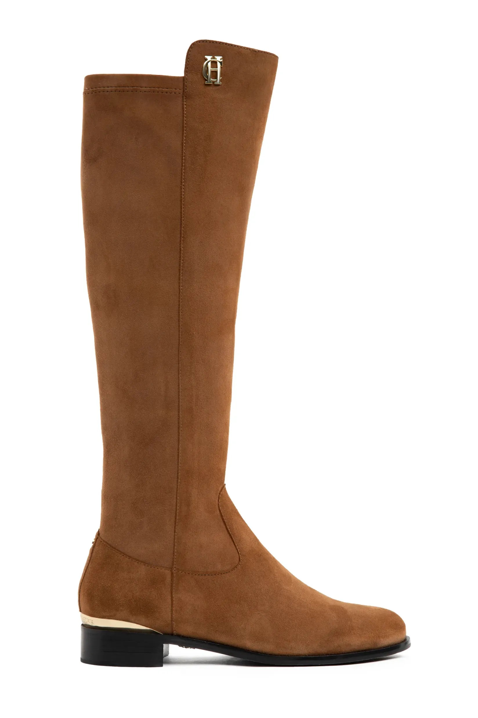 Holland Cooper Boots|Footwear-Albany Knee Boot Tan Suede