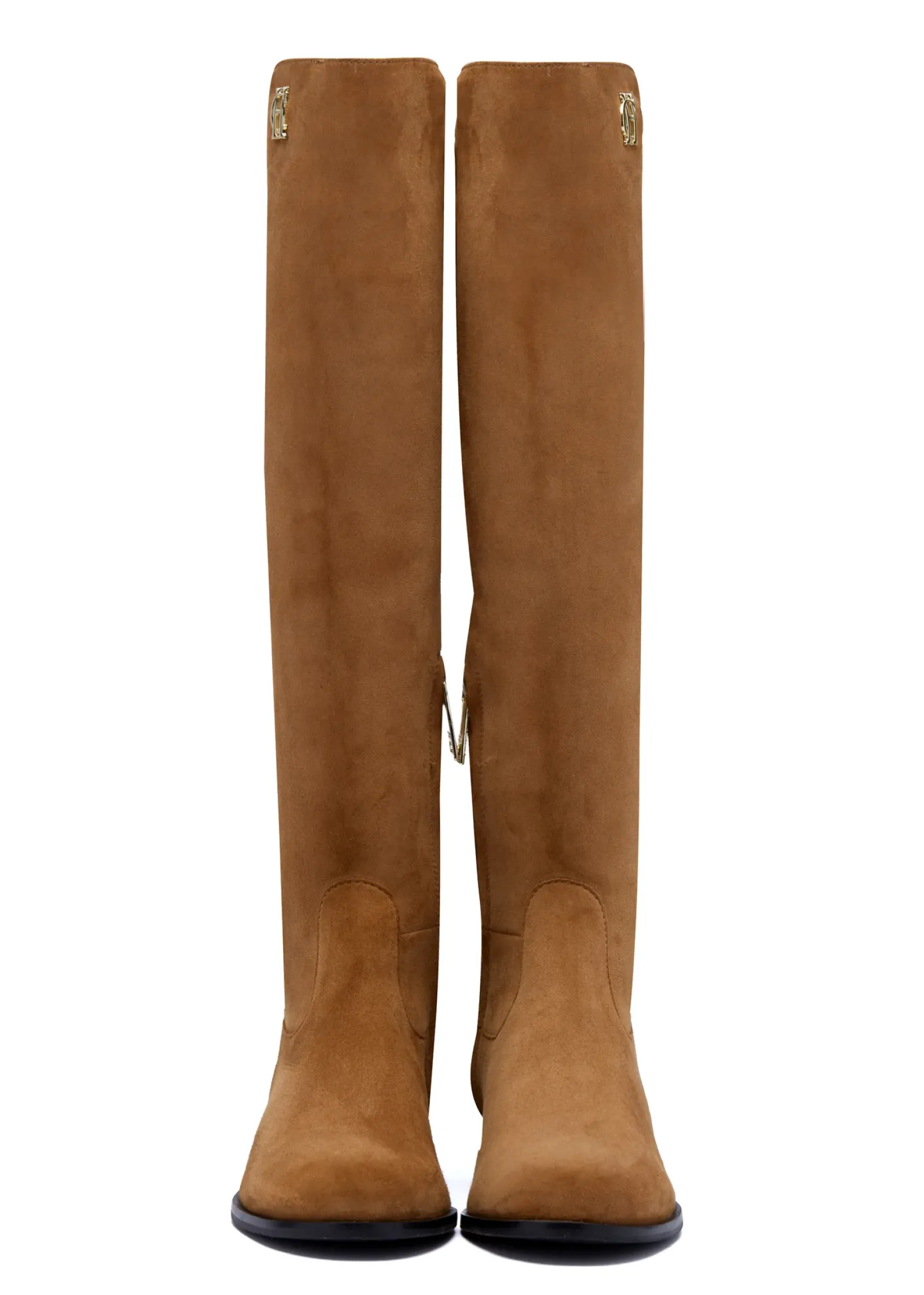 Holland Cooper Boots|Footwear-Albany Knee Boot Tan Suede