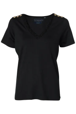 Holland Cooper Tees|Tops-Amelia Tee Black