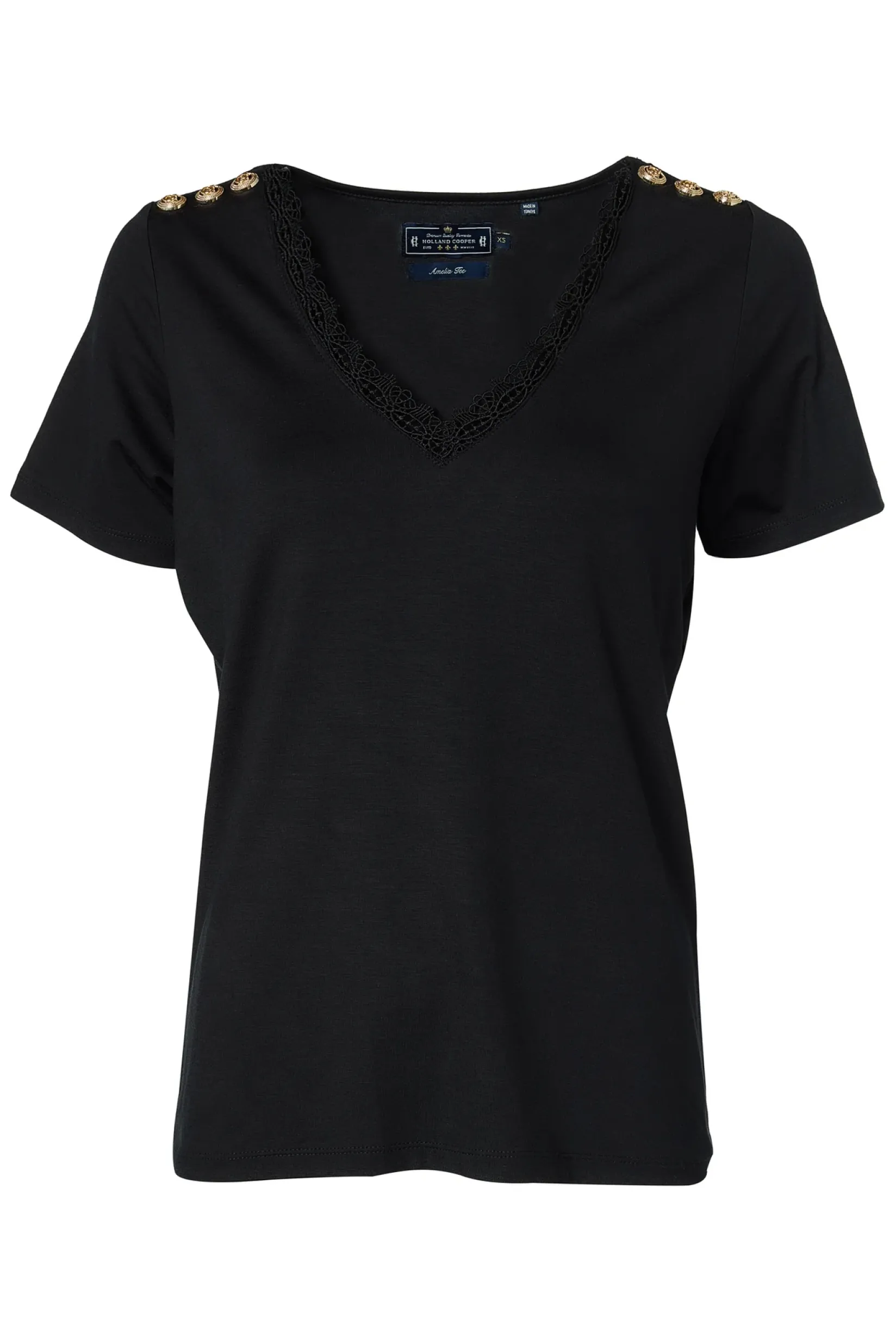 Holland Cooper Tees|Tops-Amelia Tee Black