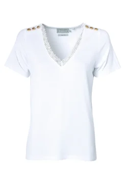Holland Cooper Tees|Tops-Amelia Tee White