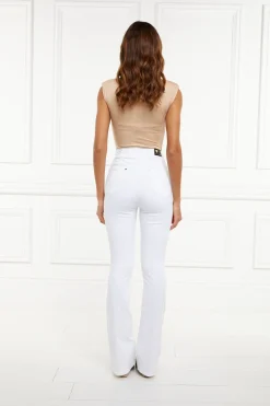 Holland Cooper Jeans-Amoria Flared Jean White