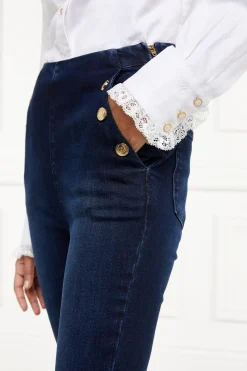 Holland Cooper Jeans|Wardrobe Staples-Amoria Flared Jean Deep Indigo
