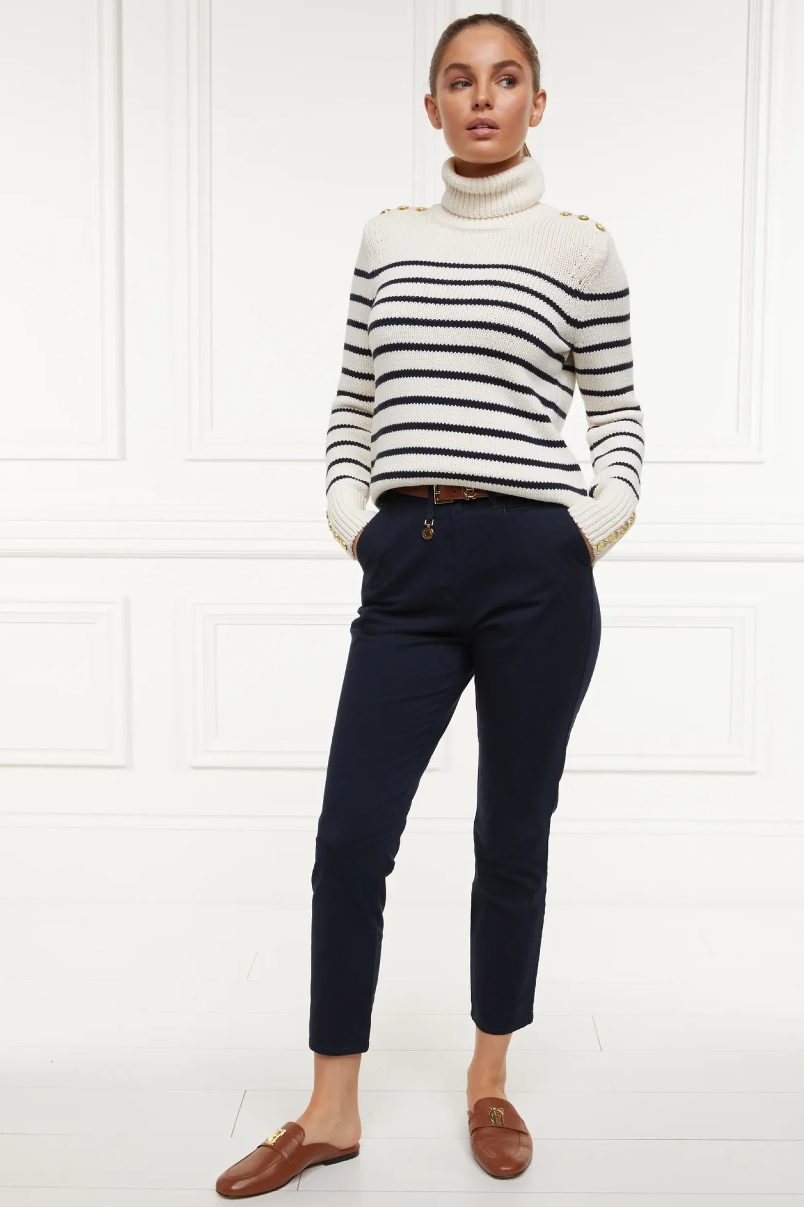 Holland Cooper Trousers-Arnesby Chino Ink Navy