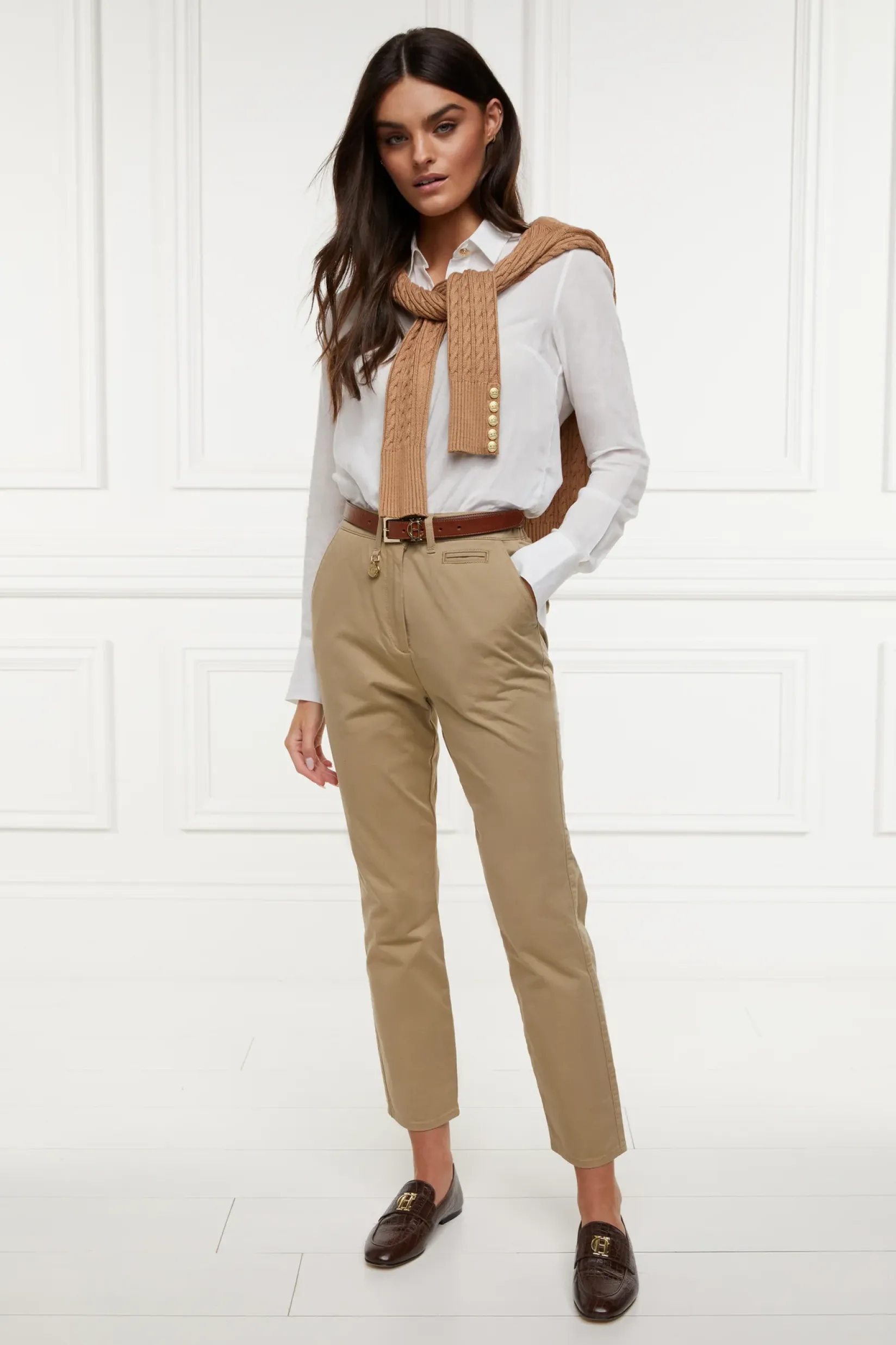 Holland Cooper Trousers-Arnesby Chino Stone