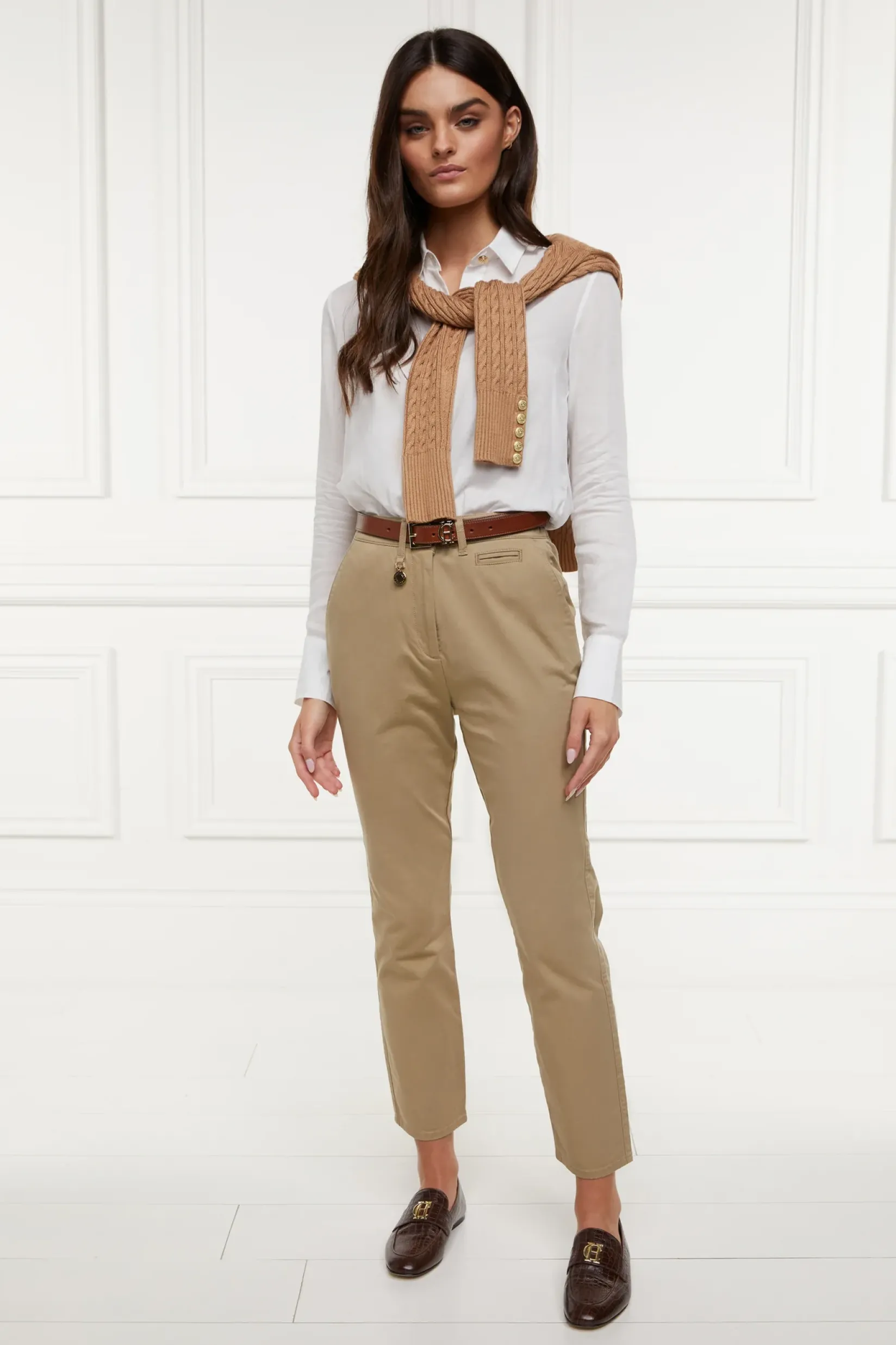 Holland Cooper Trousers-Arnesby Chino Stone
