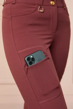 Holland Cooper Breeches|Training Wear-Ascot Breeches Burgundy