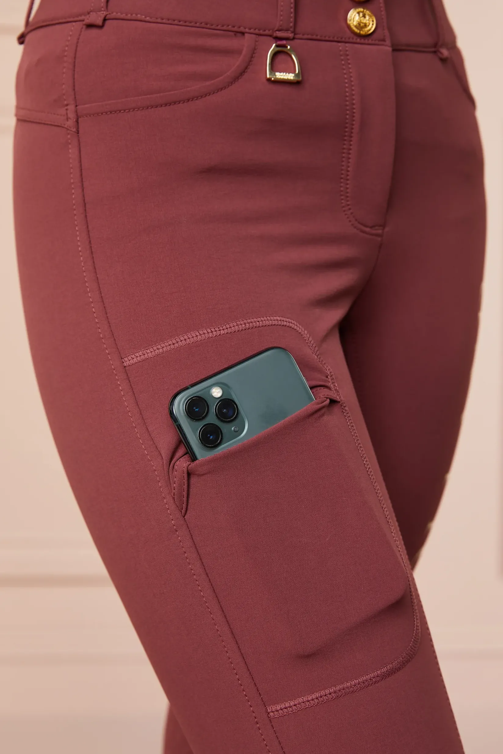 Holland Cooper Breeches|Training Wear-Ascot Breeches Burgundy