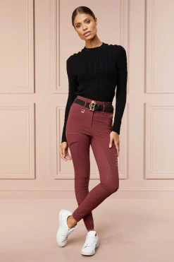Holland Cooper Breeches|Training Wear-Ascot Breeches Burgundy
