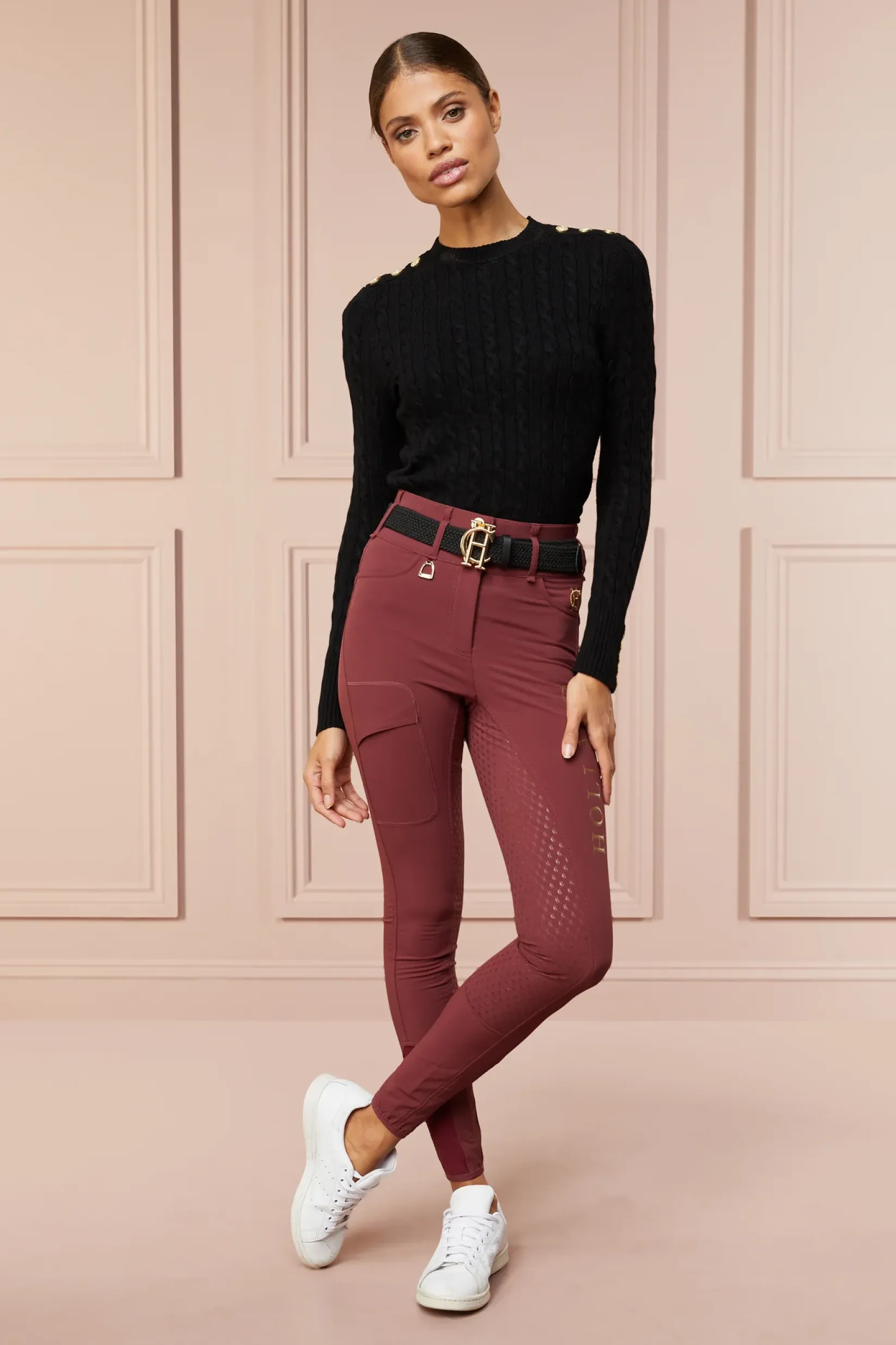 Holland Cooper Breeches|Training Wear-Ascot Breeches Burgundy