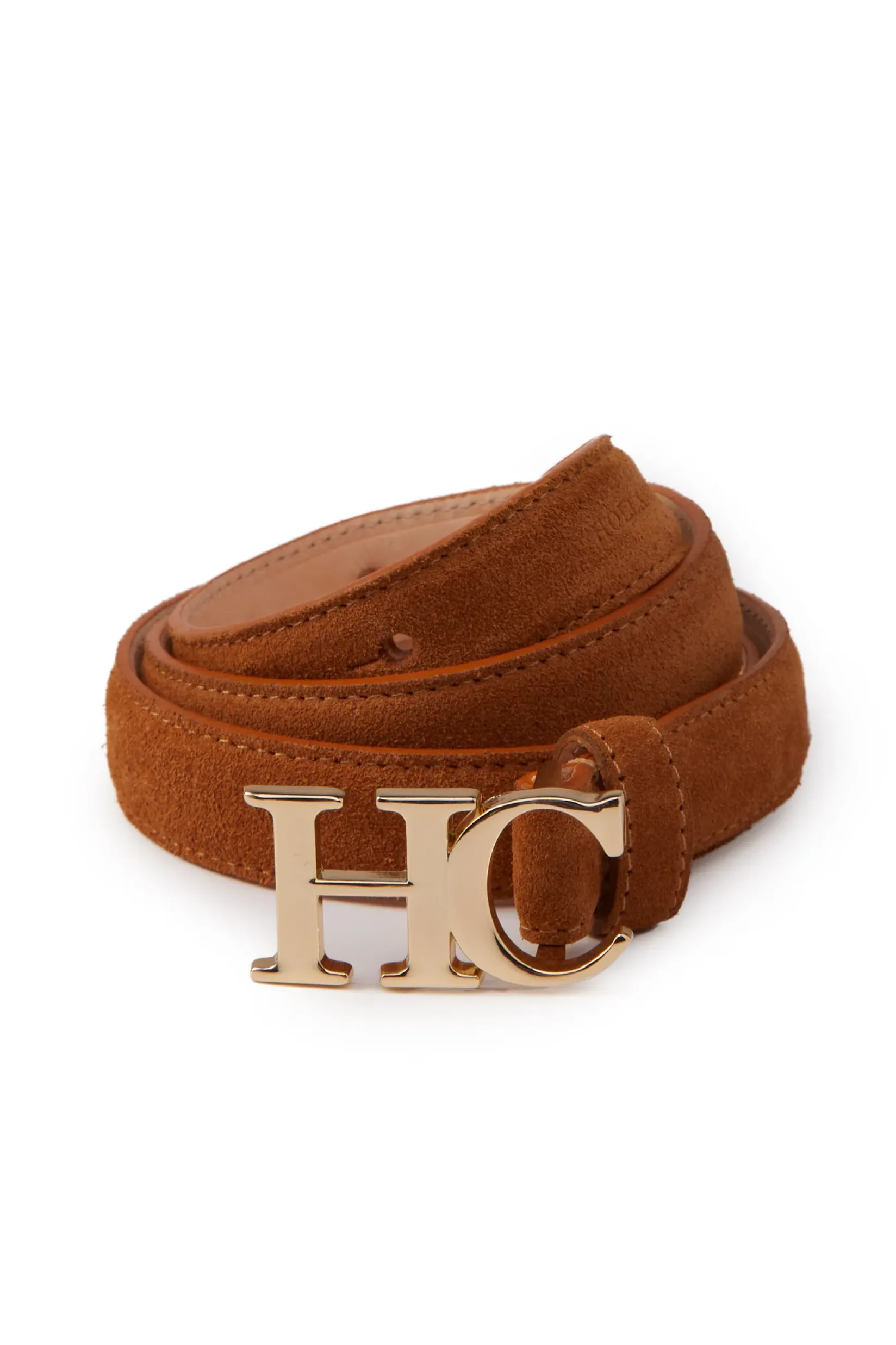 Holland Cooper Gifts For Her|Belts-Atelier Ultra Slim Belt Tan Suede