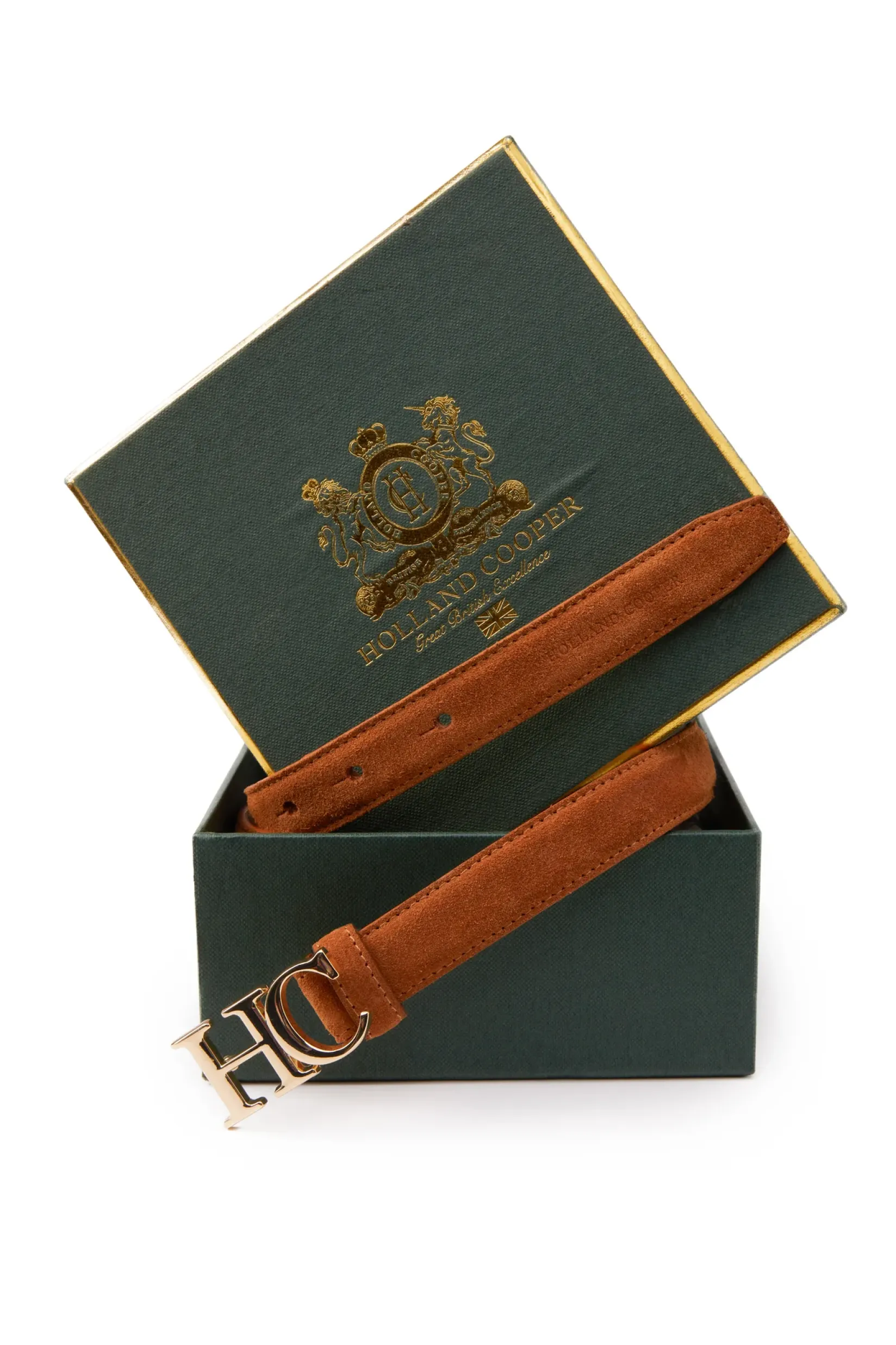 Holland Cooper Gifts For Her|Belts-Atelier Ultra Slim Belt Tan Suede