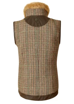 Holland Cooper Gilets-Aviator Gilet Hailes Green Tweed