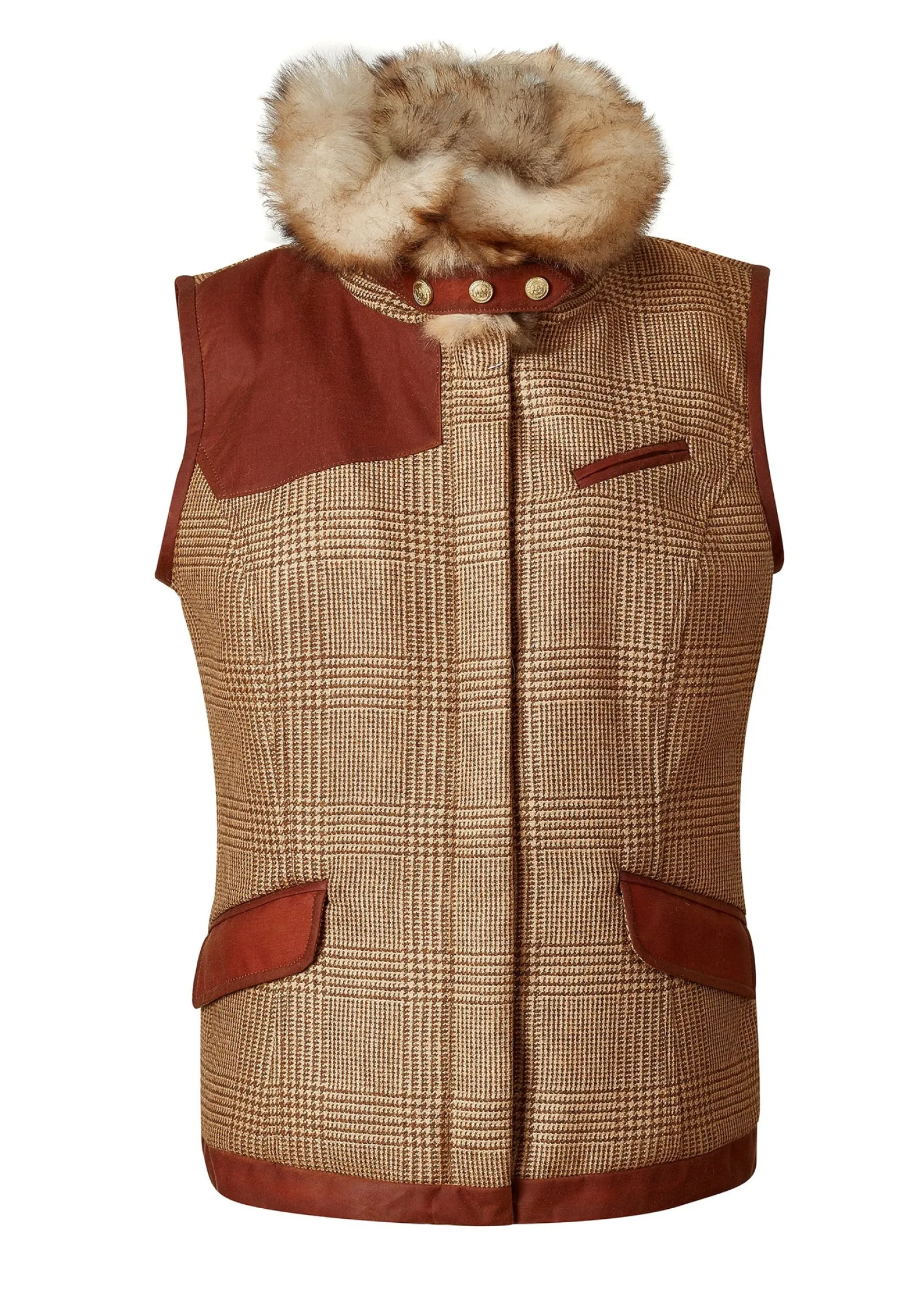 Holland Cooper Gilets|Country Collection-Aviator Gilet Tawny