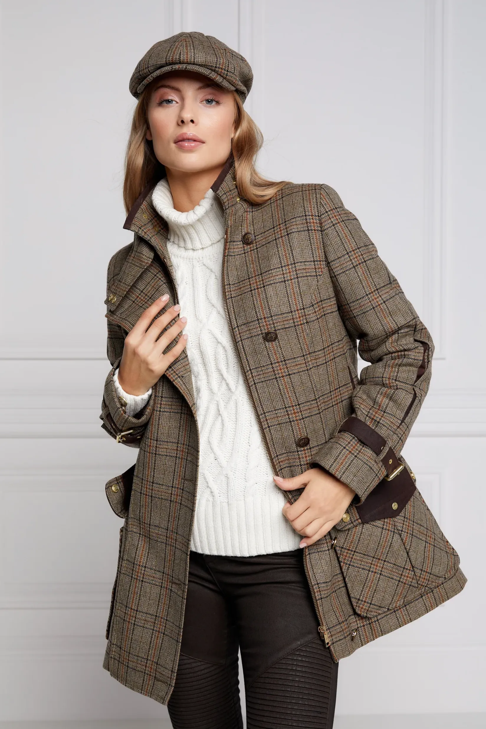 Holland Cooper Coats-Balmoral Field Coat Bourbon Tweed