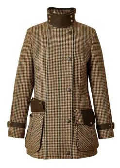 Holland Cooper Coats-Balmoral Field Coat Hailes Green Tweed