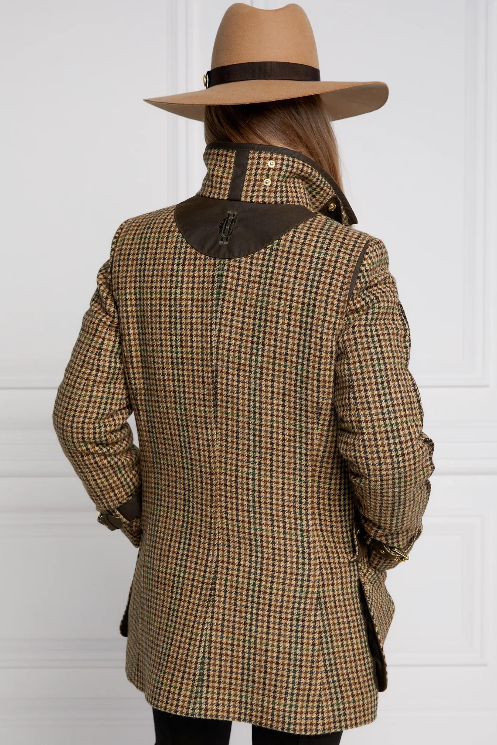 Holland Cooper Coats-Balmoral Field Coat Hailes Green Tweed