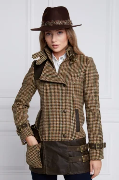 Holland Cooper Jackets-Balmoral Field Jacket Hailes Green Tweed