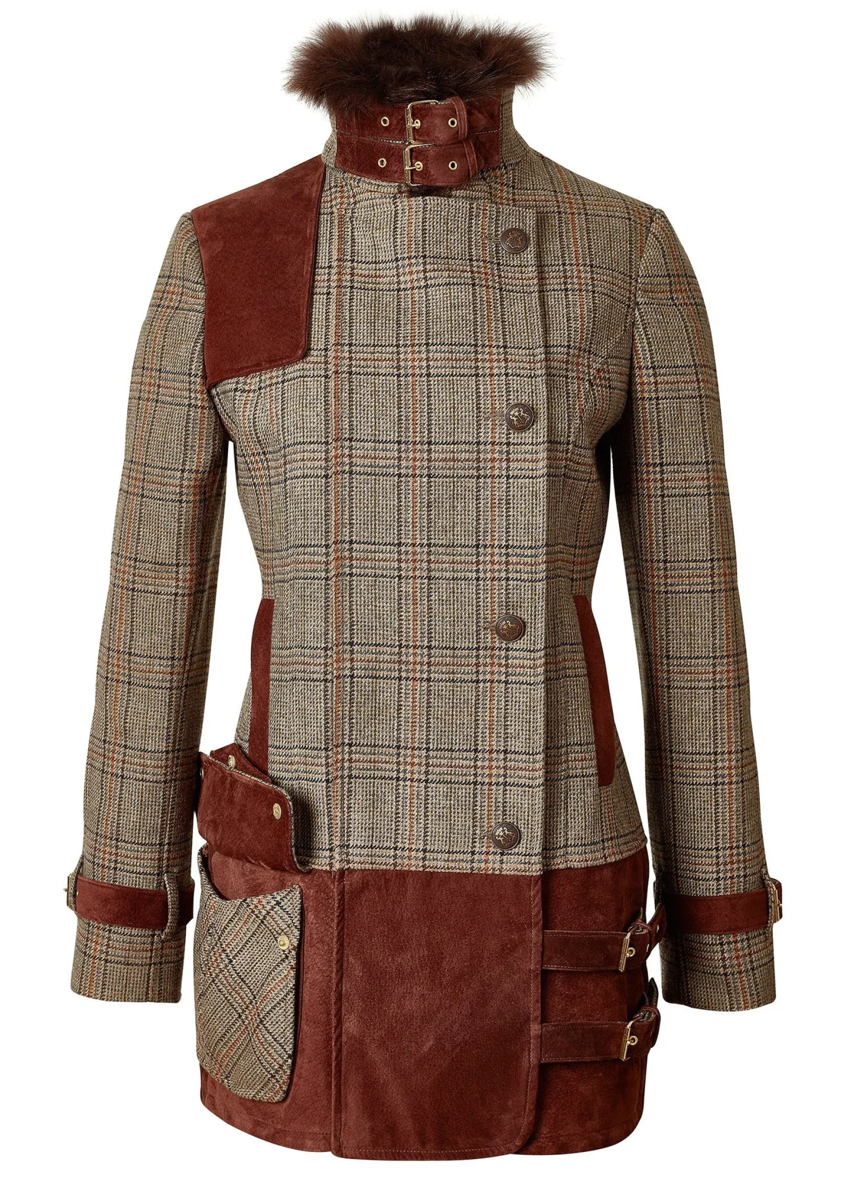 Holland Cooper Jackets-Balmoral Field Jacket Bourbon Tweed