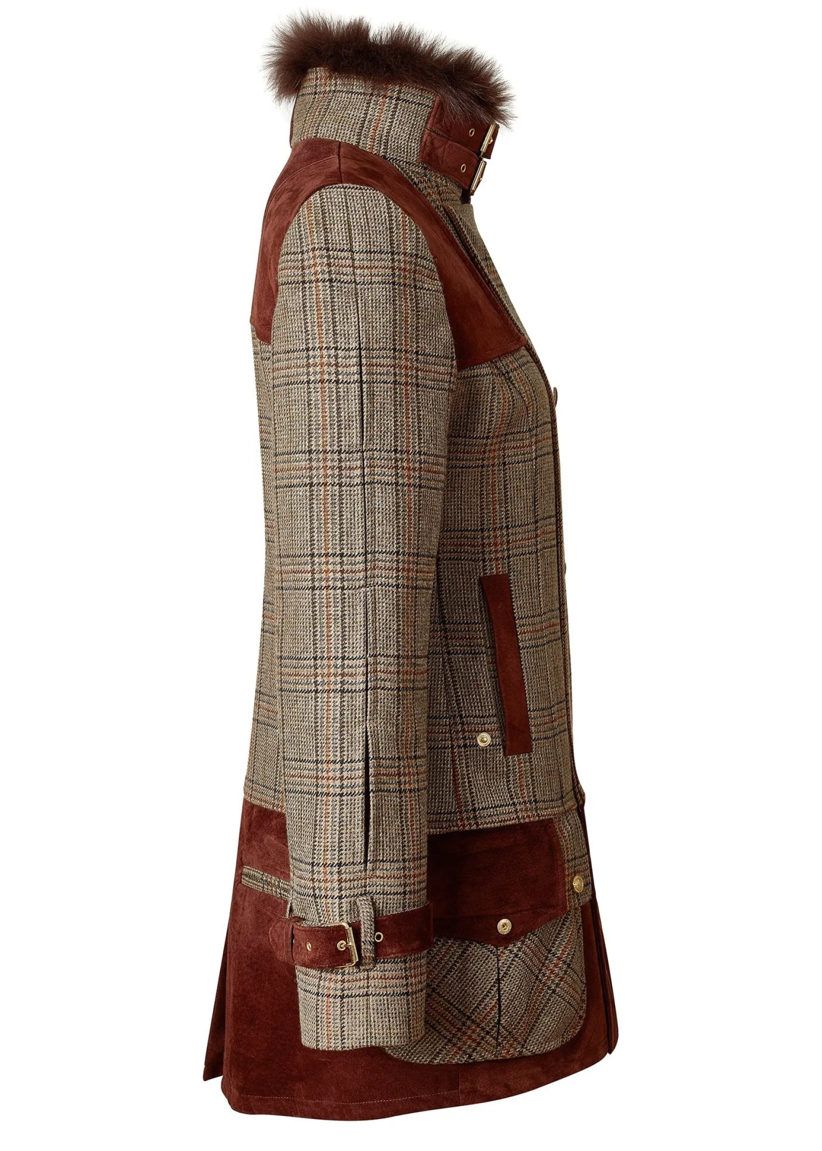 Holland Cooper Jackets-Balmoral Field Jacket Bourbon Tweed