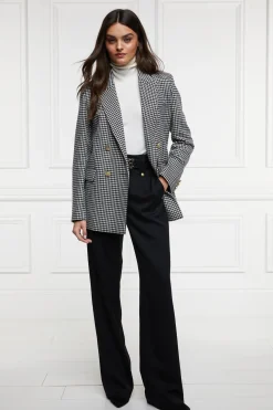 Holland Cooper Gifts For Her|Blazers-Belgravia Blazer Black & White Puppy Tooth