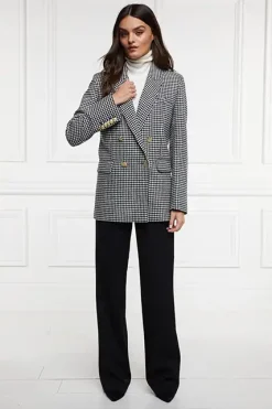 Holland Cooper Gifts For Her|Blazers-Belgravia Blazer Black & White Puppy Tooth