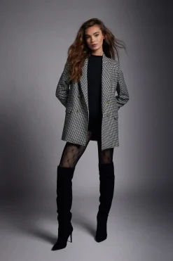 Holland Cooper Gifts For Her|Blazers-Belgravia Blazer Black & White Puppy Tooth