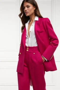 Holland Cooper Gifts For Her|Blazers-Belgravia Blazer Hot Pink Barathea