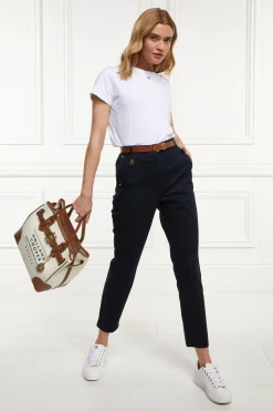 Holland Cooper Trousers-Bexley Cigarette Trouser Ink Navy