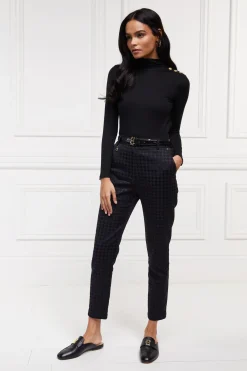 Holland Cooper Trousers|Workwear Wardrobe-Bexley Tailored Trouser Houndstooth Jacquard