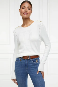 Holland Cooper Knitwear|Wardrobe Staples-Bibury Crew Neck Knit Natural