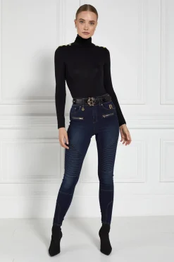 Holland Cooper Jeans-Biker Jean Deep Indigo
