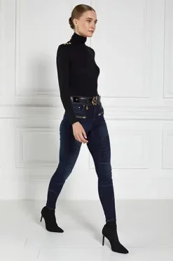 Holland Cooper Jeans-Biker Jean Deep Indigo