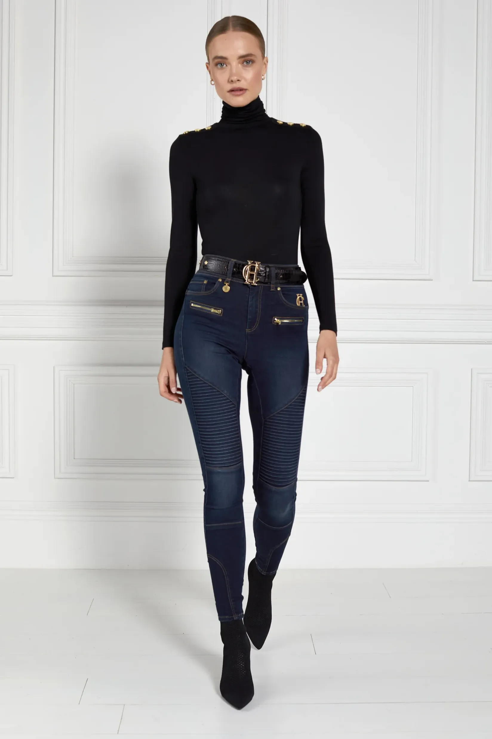 Holland Cooper Jeans-Biker Jean Deep Indigo
