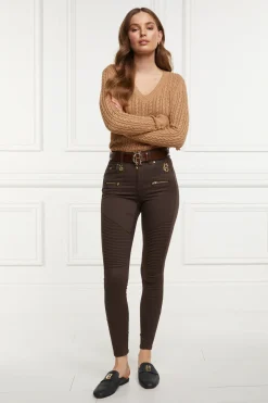 Holland Cooper Jeans-Biker Jean Chocolate