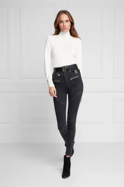 Holland Cooper Jeans-Biker Jean Washed Black