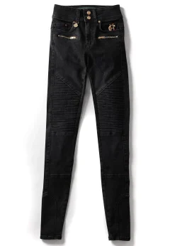 Holland Cooper Jeans-Biker Jean Washed Black