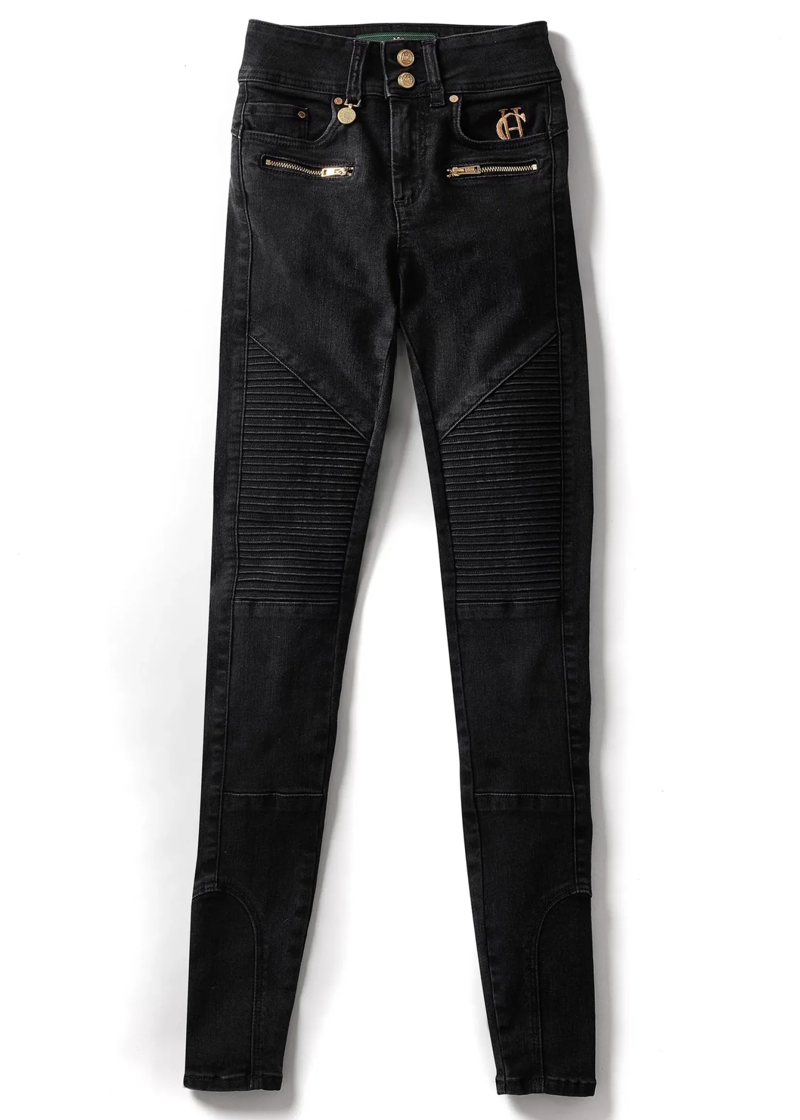 Holland Cooper Jeans-Biker Jean Washed Black