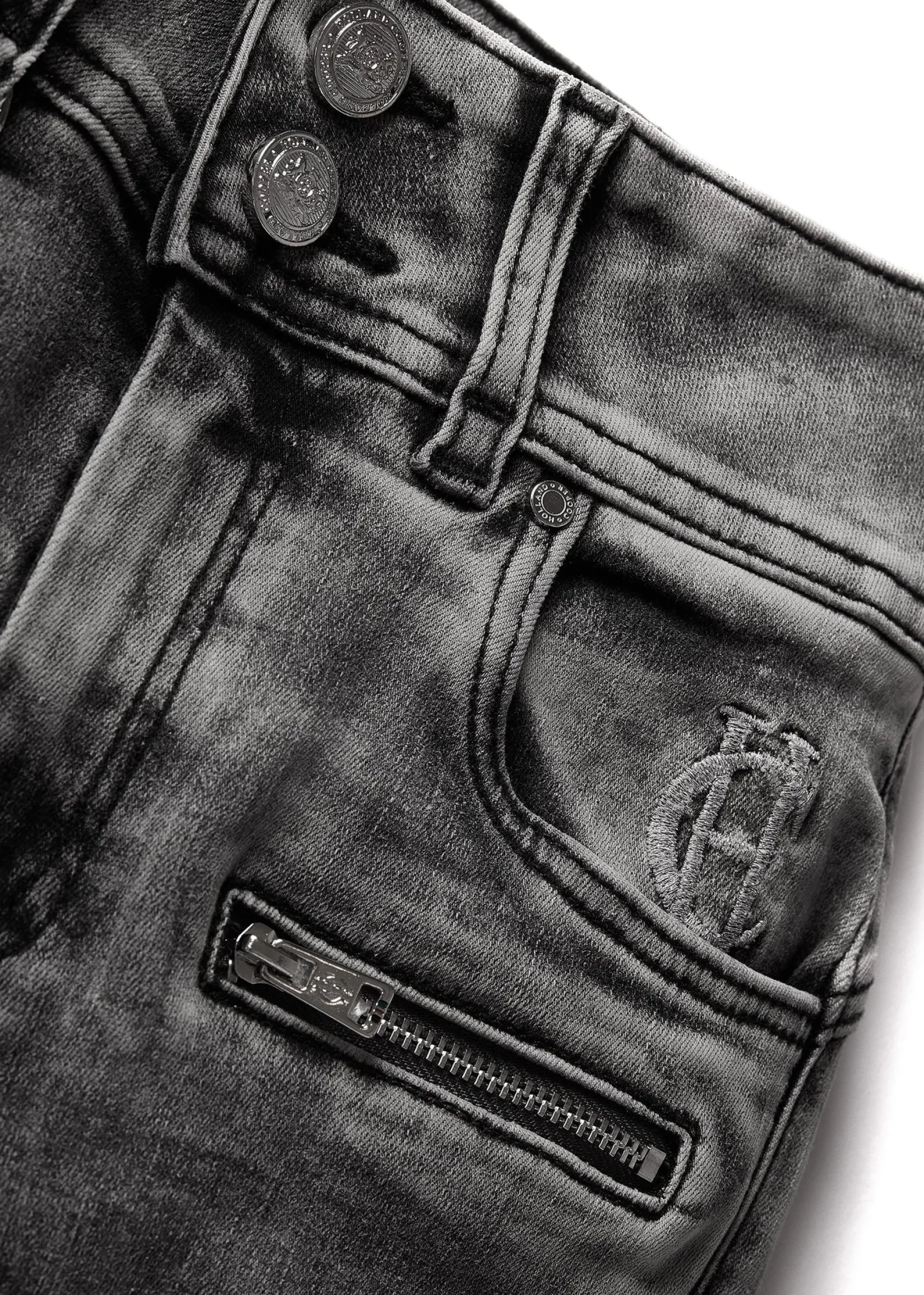 Holland Cooper Jeans-Biker Jean Ash Grey