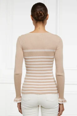 Holland Cooper Knitwear|Shop By Product-Bretton Boat Neck Knit Light Camel