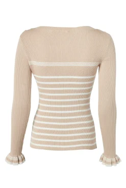 Holland Cooper Knitwear|Shop By Product-Bretton Boat Neck Knit Light Camel