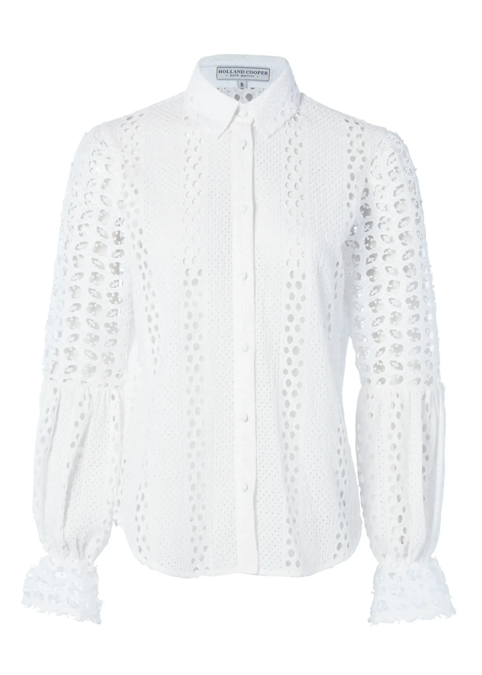 Holland Cooper Gifts For Her|Shirts & Blouses-Broderie Lace Shirt