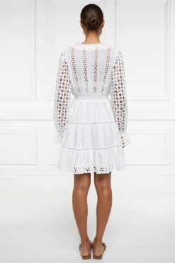 Holland Cooper Dresses|Seasonal Inspiration-Broderie Lace V-Neck Dress