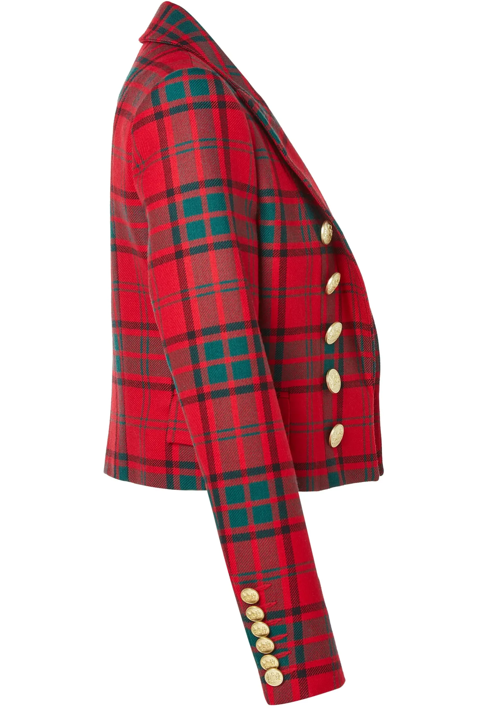 Holland Cooper Blazers|Jackets-Brompton Jacket Red Tartan