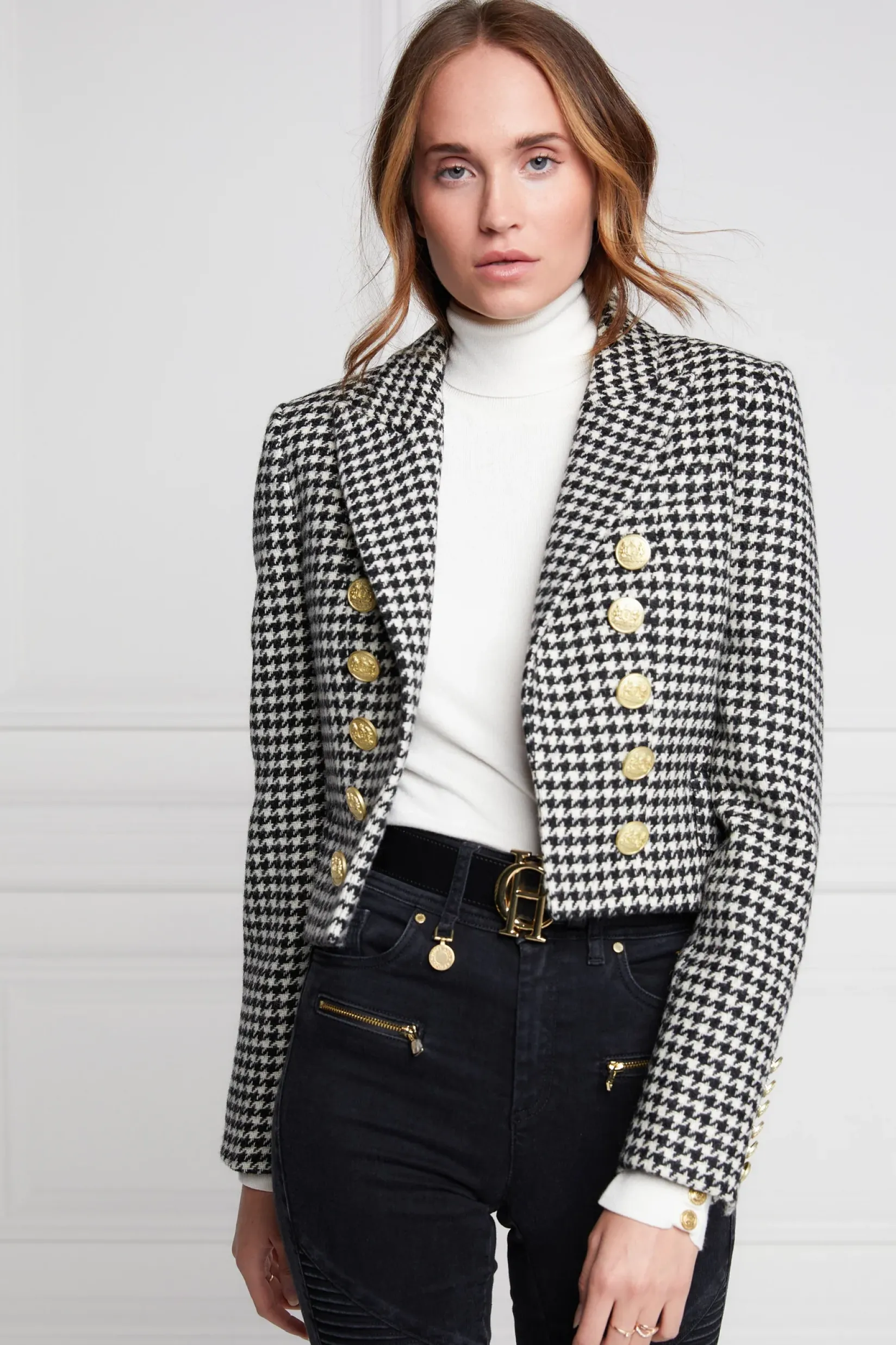 Holland Cooper Blazers|Jackets-Brompton Jacket Houndstooth