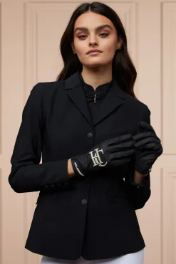 Holland Cooper Riding Gloves|Accessories-Burghley Riding Gloves Black