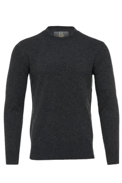 Holland Cooper Gifts For Him|Knitwear-Byron Crew Neck Knit Charcoal
